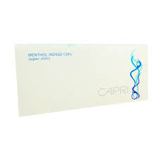 Capri, Menthol Indigo Super Slim 100 Box of 10 Packs