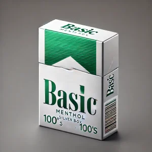 Basic Menthol 100's Silver Box of 10 packs