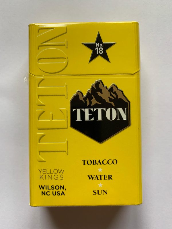 Teton No. 18 Yellow Kings Box of 10 packs