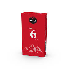 Teton No. 6 Red 100's Box of 10 Packs