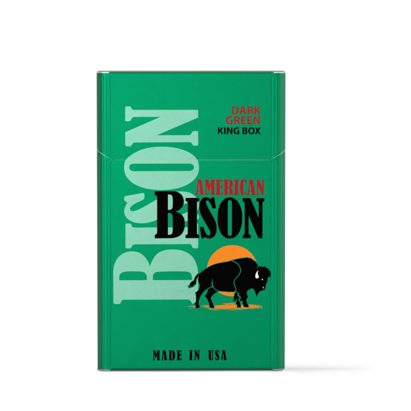 American Bison Dark Green King Box of 10 packs