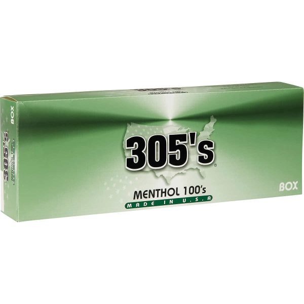 305's Menthol 100s Box of 10 packs