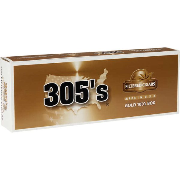 305's Gold 100s Box of 10 packs