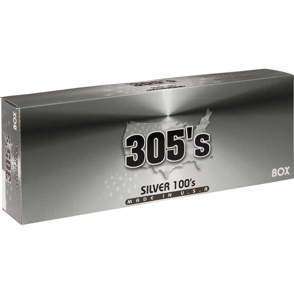 305's Silver 100s Box of 10 packs