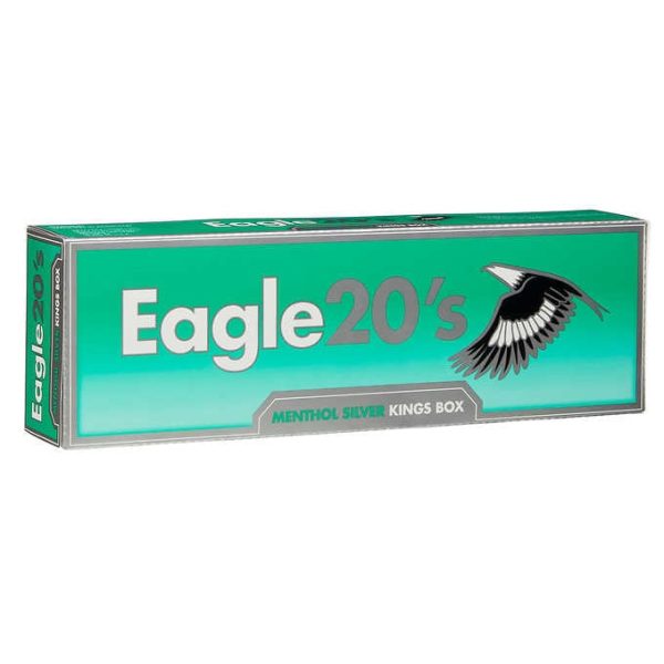 Eagle20's Menthol Silver Kings Box of 10 packs