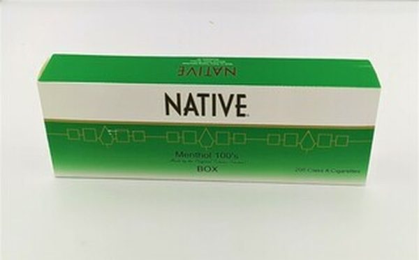 Native, Menthol 100's Box of 10 packs (Green)