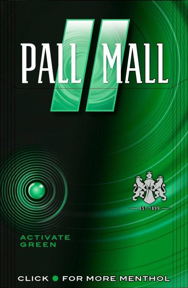 Pall Mall Activate Green Menthol King Box of 10 packs