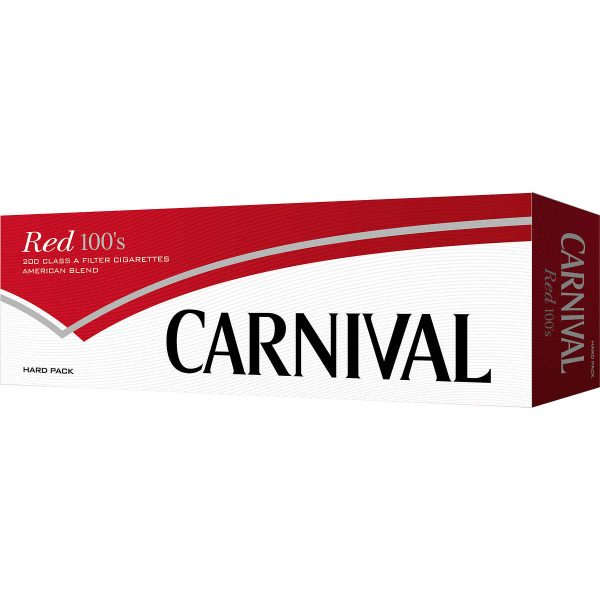 Carnival, Red 100's Box of 10 packs