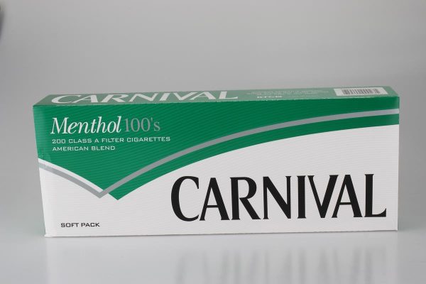 Carnival, Menthol 100's Soft box of 10 packs